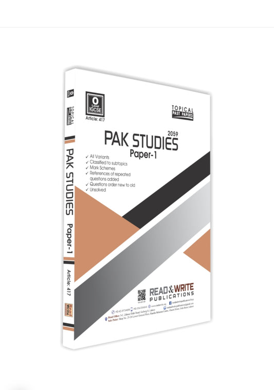 417 Pakistan Studies O Level Paper-1 Topical Unsolved