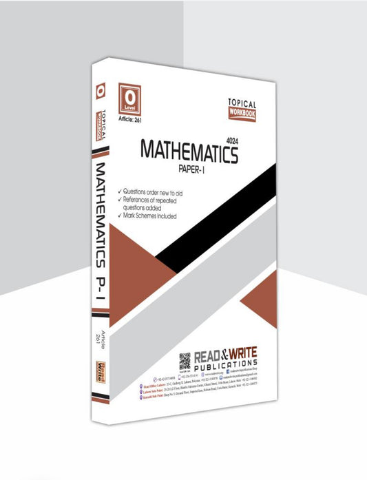 261 Mathematics O Level Paper 1 Topical Workbook By Editorial Board