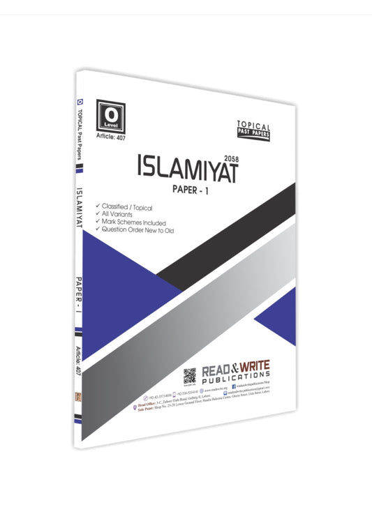 407 Islamiyat O Level Paper 1 Topical Unsolved