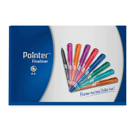 Dollar Pointer Fine Liner Pack of 15 Mixed Color