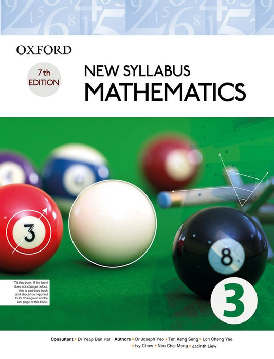 Oxford New Syllabus Mathematics 7th Edition Book 3