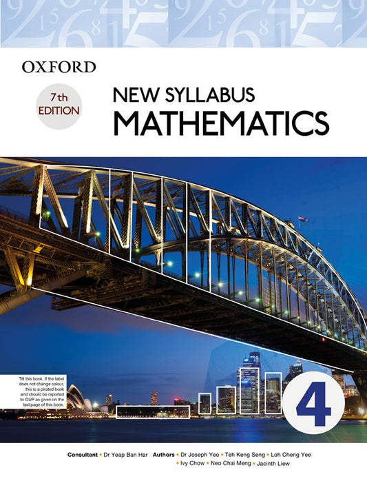 Oxford New Syllabus Mathematics 7th Edition Book 4