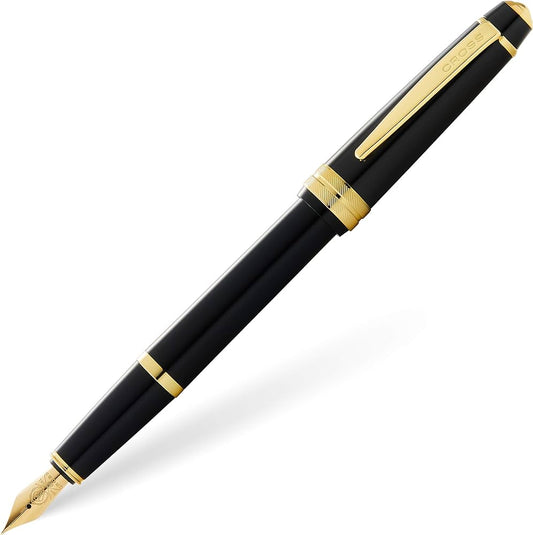 Cross Bailey Light Polished Black Resin w/Gold Plated Trim Fountain Pen Item# AT0746-9