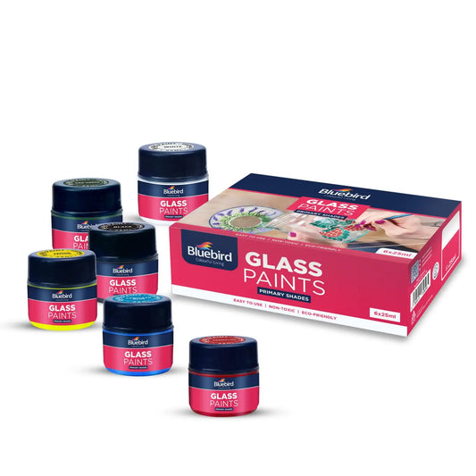 Glass Paints - 25ml - Set of 6 Primary